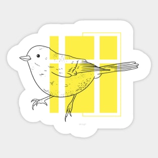 Minimalist Bird Sticker